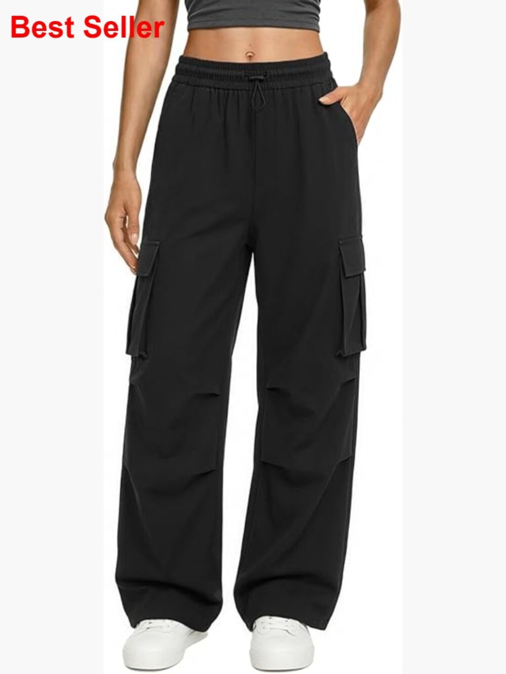 Cargo Pants High Waisted Baggy Parachute Wide Leg Hiking Pants